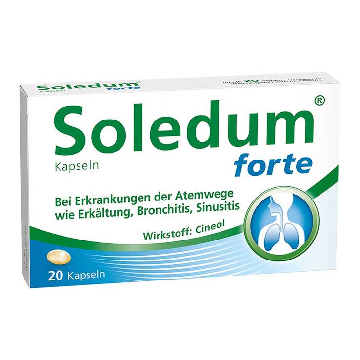 솔레둠 캡슐 포르테 200mg 유칼립투스 시네올 기관지 케어 20정 독일약국 정품 독일직구 마이아포