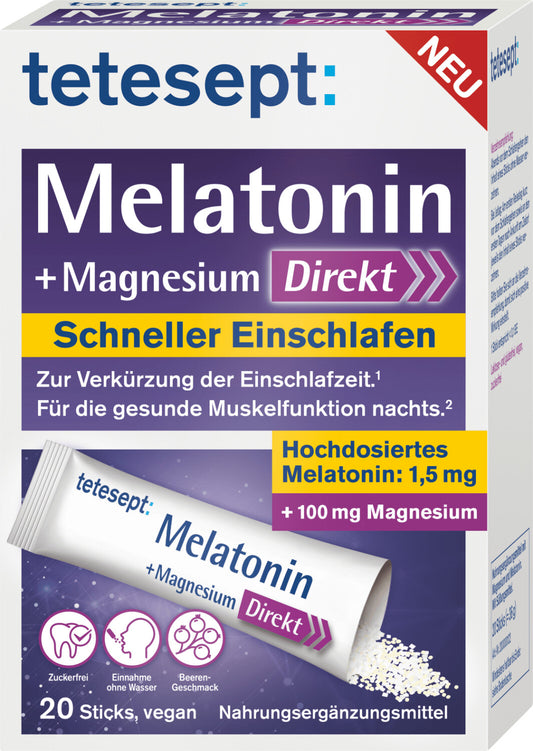 Tetesept Melatonin 멜라토닌 + 마그네슘 158mg 20st 독일약국 정품 독일직구 마이아포